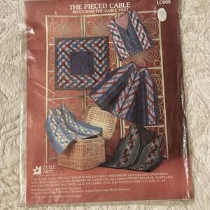 Vintage Pieced Cable Full Size Pattern for Quilts, Borders or Garments